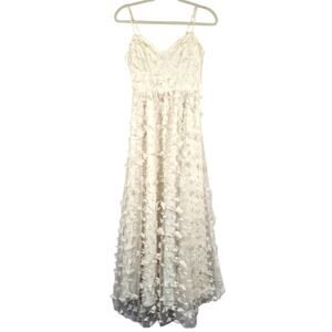E Thirty Thirty Cream 3D Pop Out Butterfly Corset Bustier Midi Dress Women Sze S